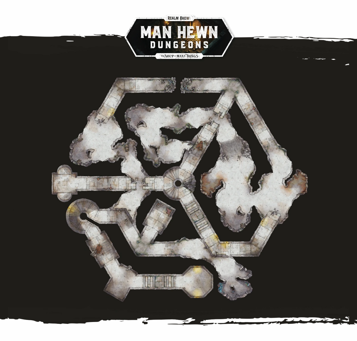 Realm Brew: Man Hewn Dungeons Tile Set