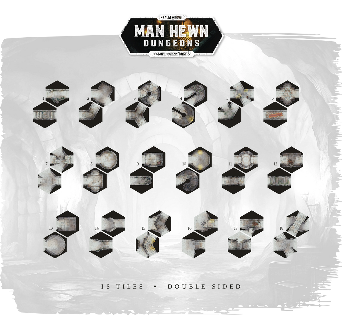 Realm Brew: Man Hewn Dungeons Tile Set