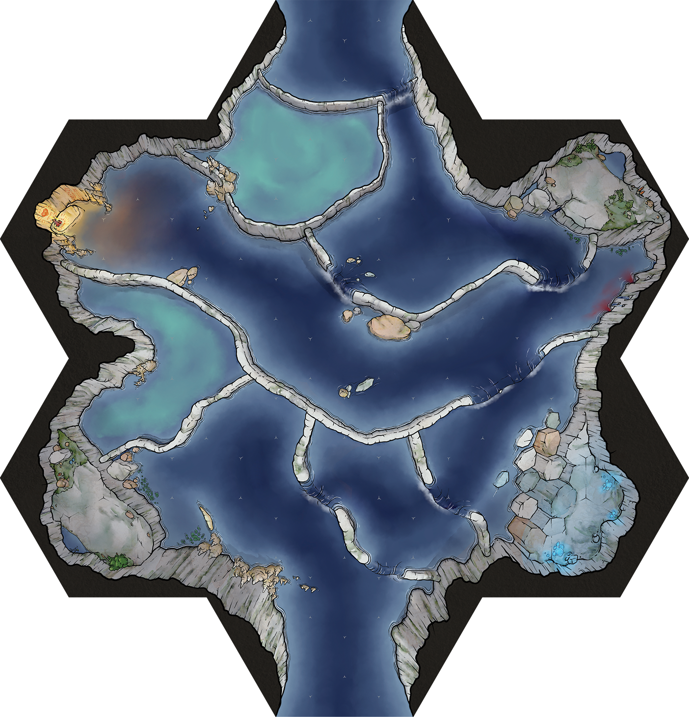 Realm Brew: Travertine Terraces Scenario Tile