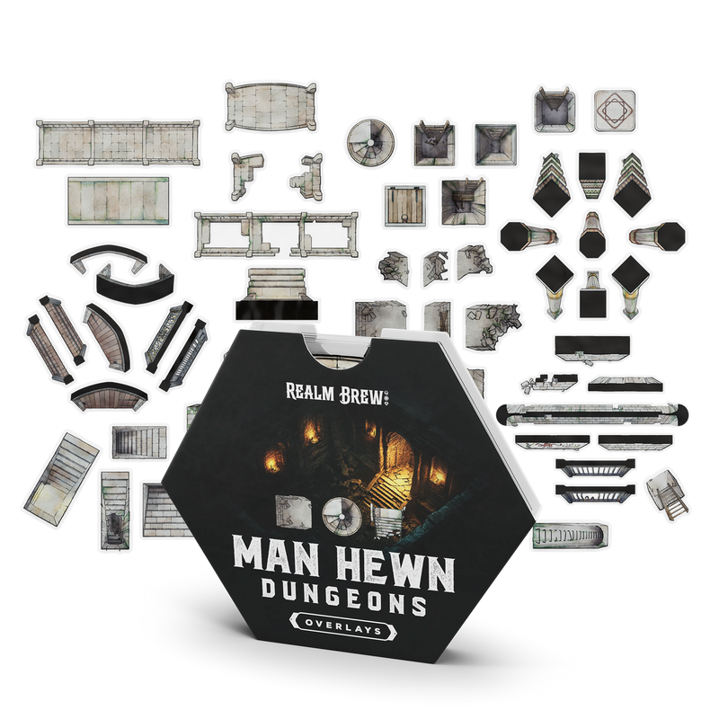 Realm Brew: Man Hewn Dungeons Overlays