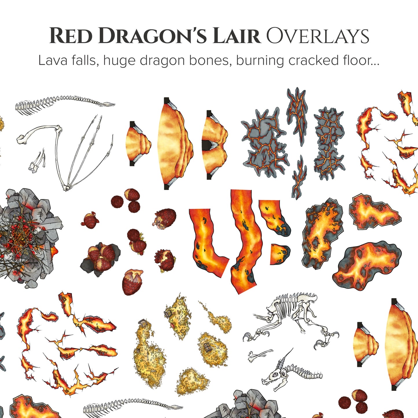 [Digital] Realm Brew Digital Dungeon Tokens: Red Dragon's Lair Overlays