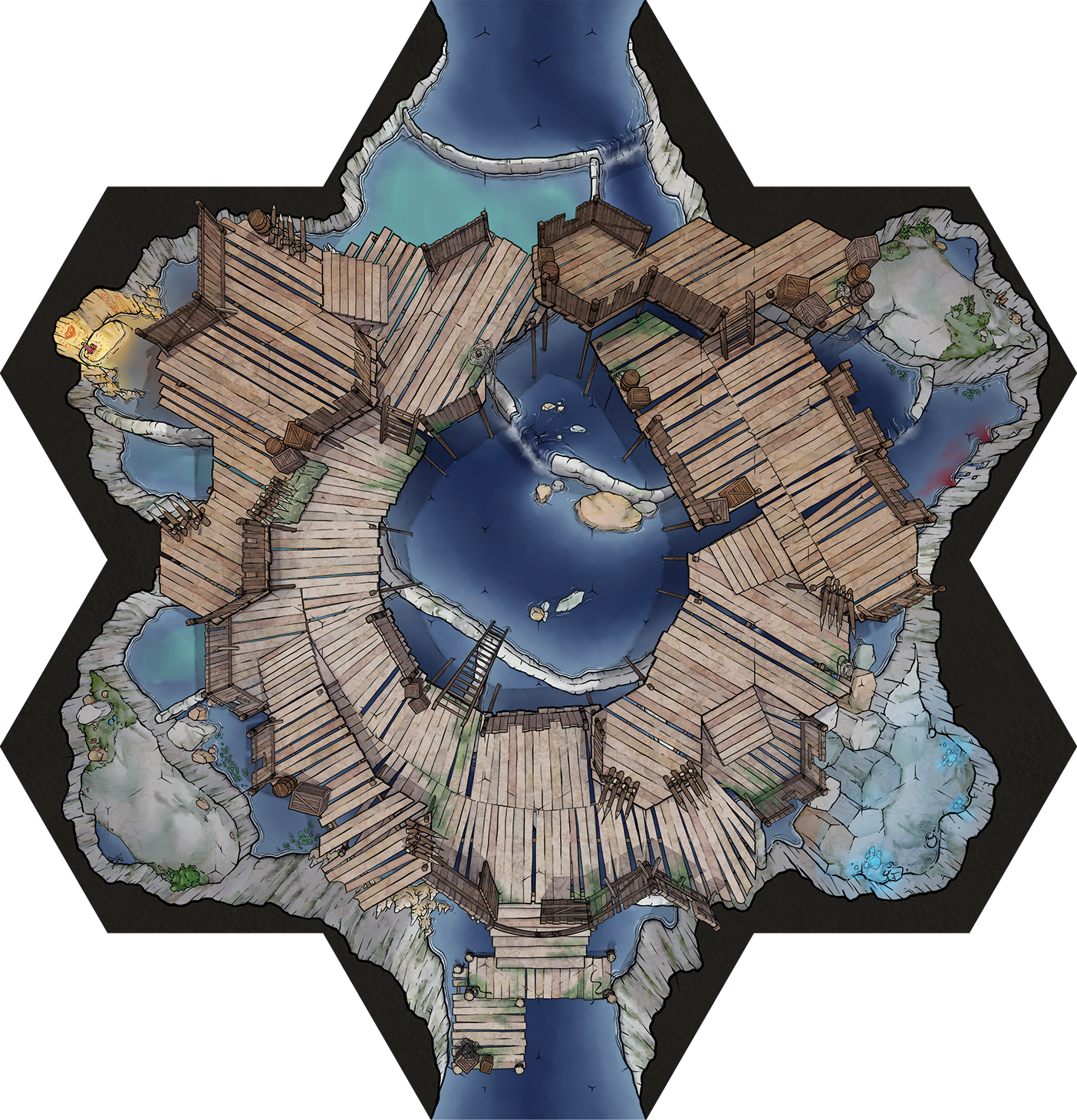 Realm Brew: Travertine Terraces Scenario Tile