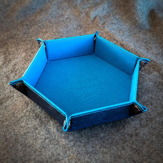 Blue Dragon Leather Dice Tray